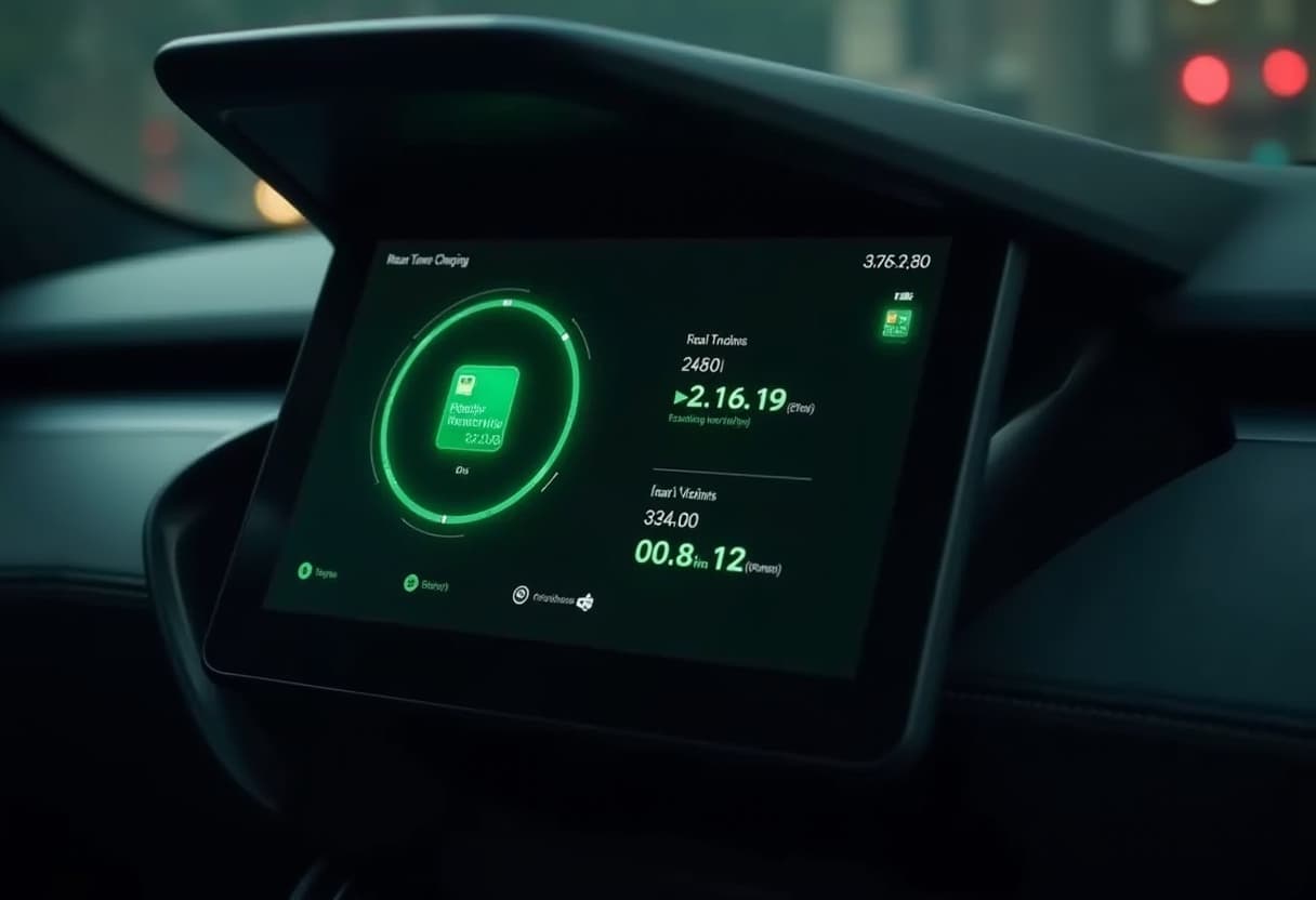 Dashboard showing real-time charger availability